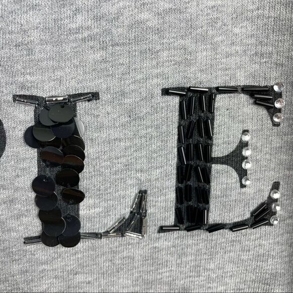 Love Moschino Simple Is The New Black Sequin Print Sweater - Picture 10 of 14